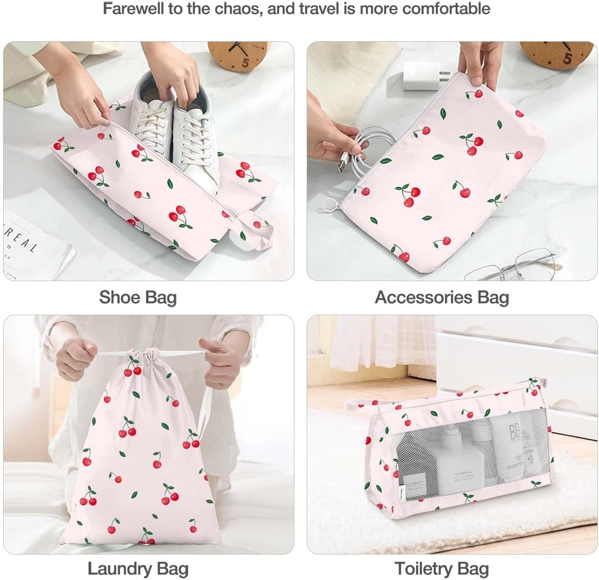 8 Set Packing Cubes for Suitcases, Packing Cube with Shoe, Cosmetics, Clothing, and Accessories Bags Packing Cubes for Travel Luggage Organizer(Leopard)