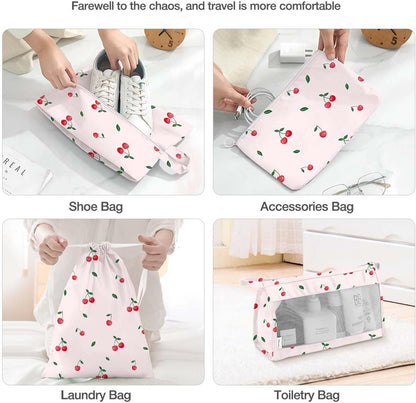 8 Set Packing Cubes for Suitcases, Packing Cube with Shoe, Cosmetics, Clothing, and Accessories Bags Packing Cubes for Travel Luggage Organizer(Leopard)