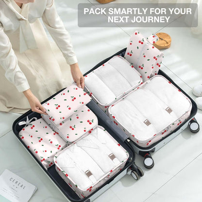 8 Set Packing Cubes for Suitcases, Packing Cube with Shoe, Cosmetics, Clothing, and Accessories Bags Packing Cubes for Travel Luggage Organizer(Leopard)