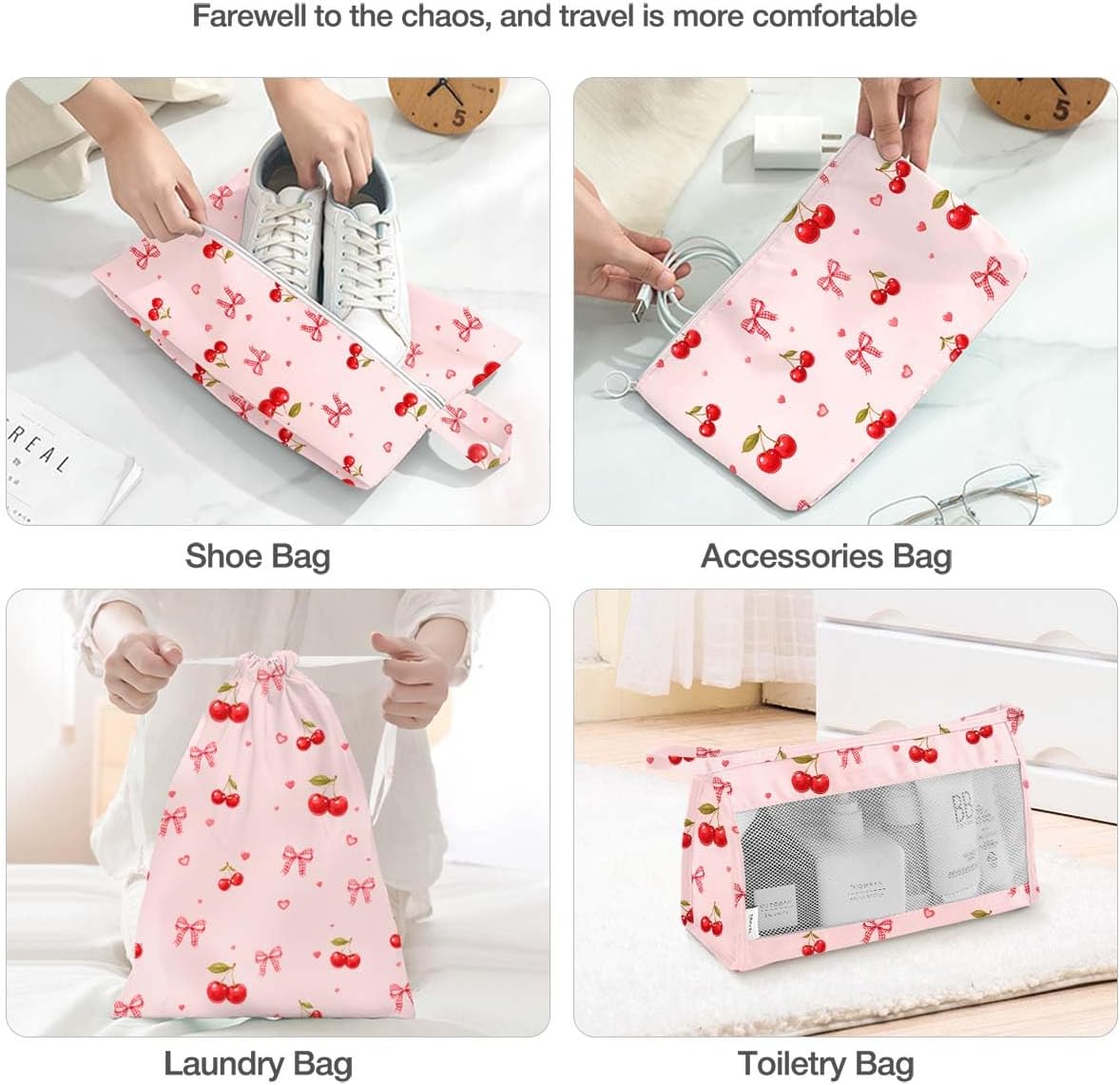8 Set Packing Cubes for Suitcases, Packing Cube with Shoe, Cosmetics, Clothing, and Accessories Bags Packing Cubes for Travel Luggage Organizer(Leopard)