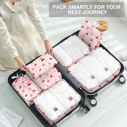 8 Set Packing Cubes for Suitcases, Packing Cube with Shoe, Cosmetics, Clothing, and Accessories Bags Packing Cubes for Travel Luggage Organizer(Leopard)