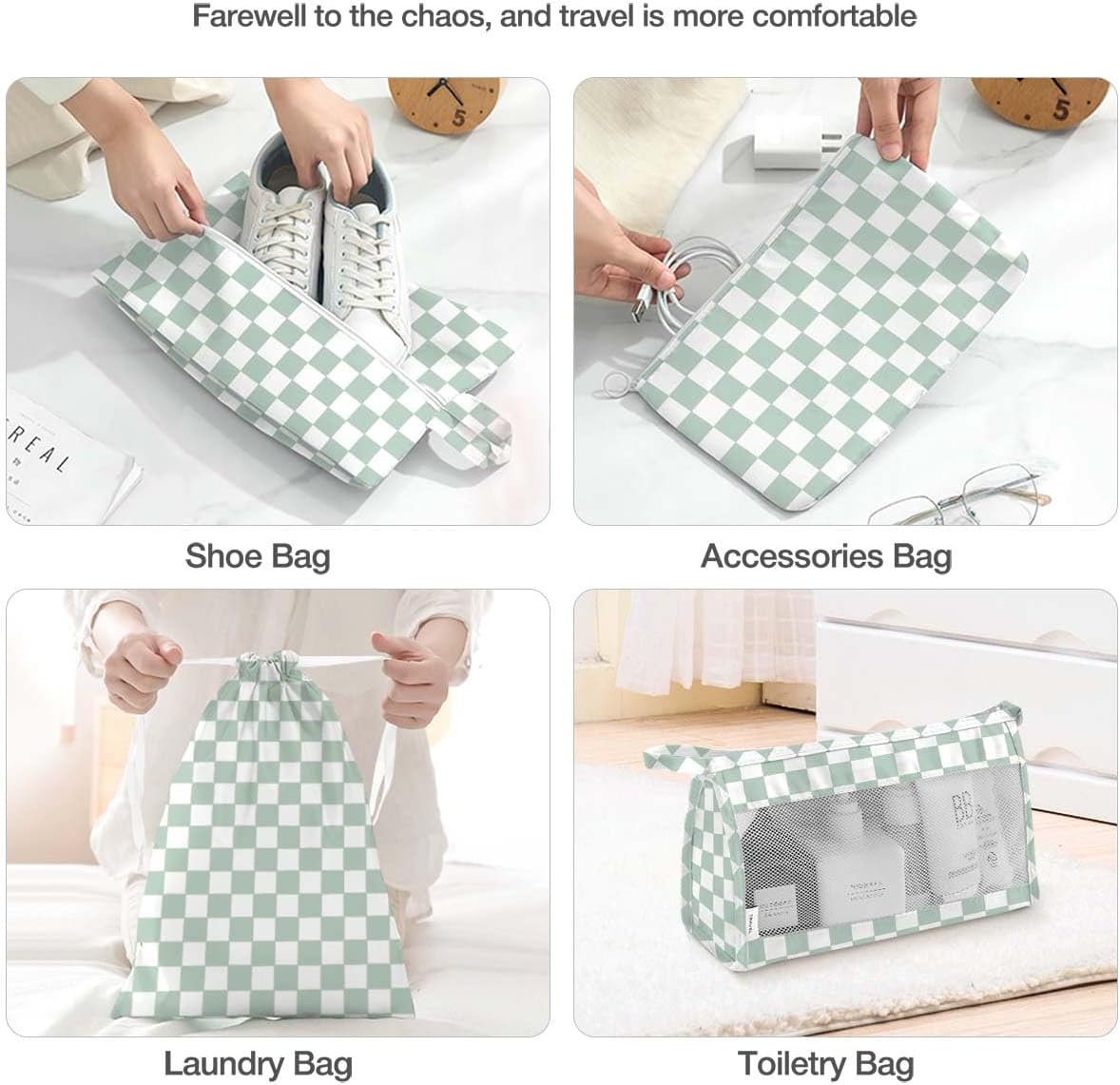 8 Set Packing Cubes for Suitcases, Packing Cube with Shoe, Cosmetics, Clothing, and Accessories Bags Packing Cubes for Travel Luggage Organizer(Leopard)