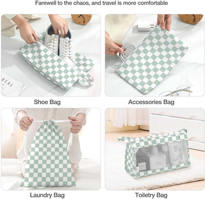 8 Set Packing Cubes for Suitcases, Packing Cube with Shoe, Cosmetics, Clothing, and Accessories Bags Packing Cubes for Travel Luggage Organizer(Leopard)