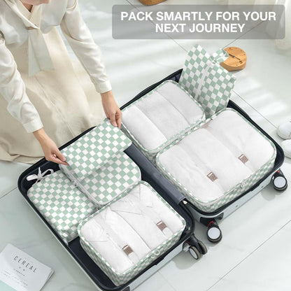 8 Set Packing Cubes for Suitcases, Packing Cube with Shoe, Cosmetics, Clothing, and Accessories Bags Packing Cubes for Travel Luggage Organizer(Leopard)