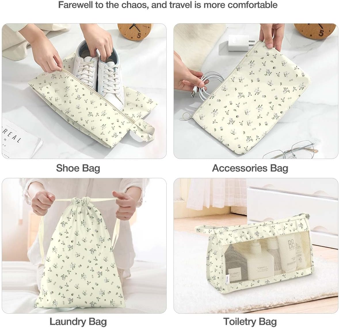8 Set Packing Cubes for Suitcases, Packing Cube with Shoe, Cosmetics, Clothing, and Accessories Bags Packing Cubes for Travel Luggage Organizer(Leopard)