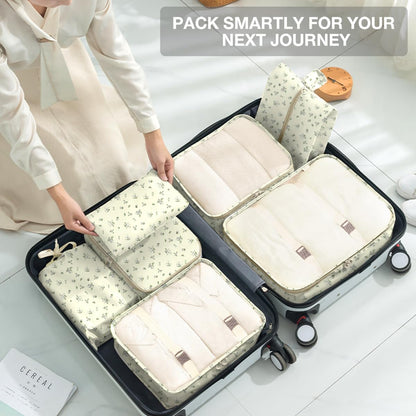 8 Set Packing Cubes for Suitcases, Packing Cube with Shoe, Cosmetics, Clothing, and Accessories Bags Packing Cubes for Travel Luggage Organizer(Leopard)