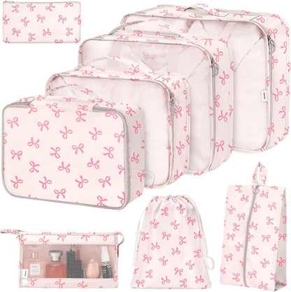 8 Set Packing Cubes for Suitcases, Packing Cube with Shoe, Cosmetics, Clothing, and Accessories Bags Packing Cubes for Travel Luggage Organizer(Leopard)
