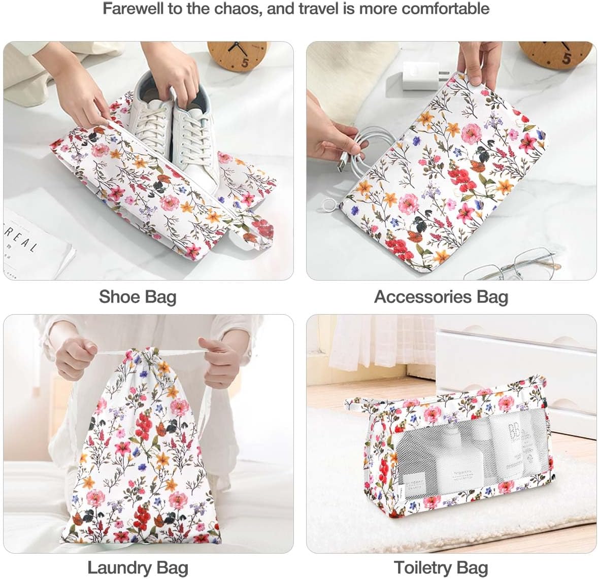 8 Set Packing Cubes for Suitcases, Packing Cube with Shoe, Cosmetics, Clothing, and Accessories Bags Packing Cubes for Travel Luggage Organizer(Leopard)