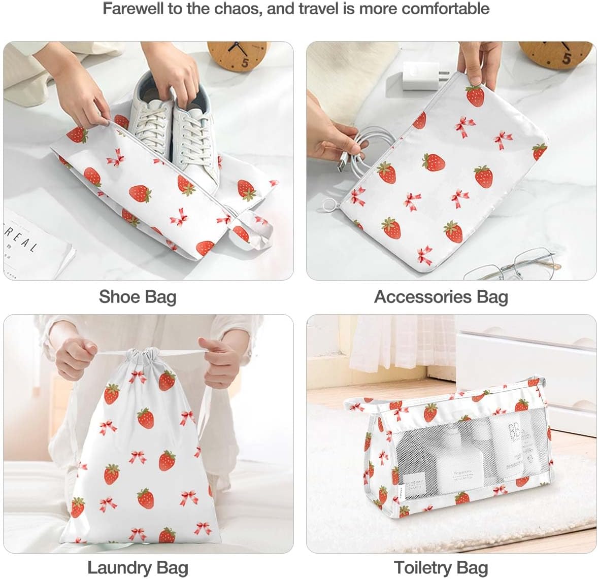 8 Set Packing Cubes for Suitcases, Packing Cube with Shoe, Cosmetics, Clothing, and Accessories Bags Packing Cubes for Travel Luggage Organizer(Leopard)