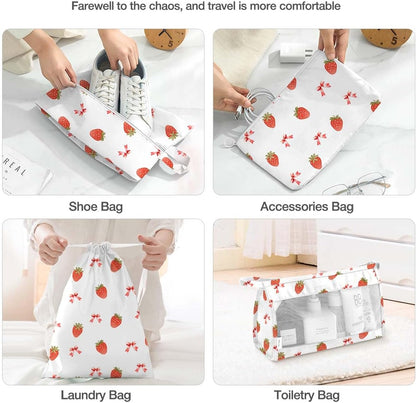 8 Set Packing Cubes for Suitcases, Packing Cube with Shoe, Cosmetics, Clothing, and Accessories Bags Packing Cubes for Travel Luggage Organizer(Leopard)