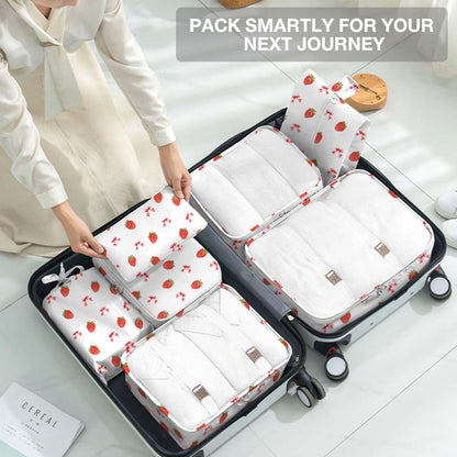 8 Set Packing Cubes for Suitcases, Packing Cube with Shoe, Cosmetics, Clothing, and Accessories Bags Packing Cubes for Travel Luggage Organizer(Leopard)