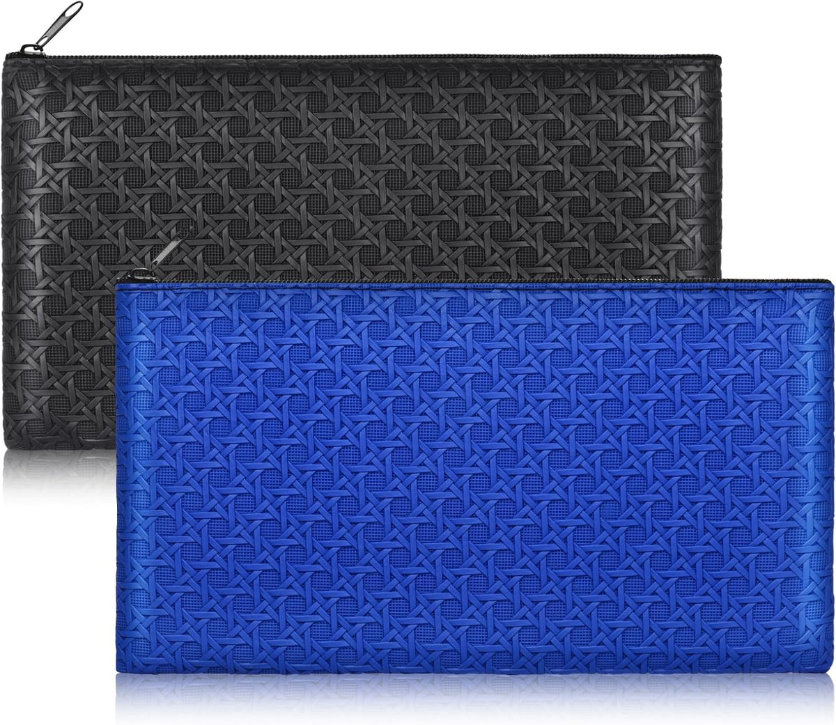 2pack Money Bag, Cash Zipper Pouch, Bank Bags, Cash Wallet, Cosmetic Receipts Coins Small Tools Organizing Storage Bag