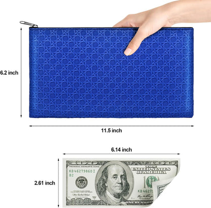 2pack Money Bag, Cash Zipper Pouch, Bank Bags, Cash Wallet, Cosmetic Receipts Coins Small Tools Organizing Storage Bag