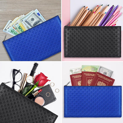 2pack Money Bag, Cash Zipper Pouch, Bank Bags, Cash Wallet, Cosmetic Receipts Coins Small Tools Organizing Storage Bag