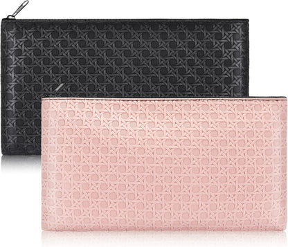 2pack Money Bag, Cash Zipper Pouch, Bank Bags, Cash Wallet, Cosmetic Receipts Coins Small Tools Organizing Storage Bag