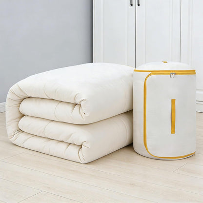 Ultra Space Saving Roll up Self Compression Organizer, Foldable Cylindrical Bag for Bedding Travel Storage Holds Quilt Garments Blankets Blanket Bag,Compact Design (Pink, Small)