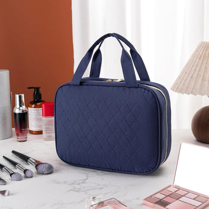 Travel Toiletry Bag - Hanging Toiletry Bag for Women, Waterproof Makeup Cosmetic Bag Travel Organizer for Accessories, Shampoo, Full-size Container, Toiletries (Black)