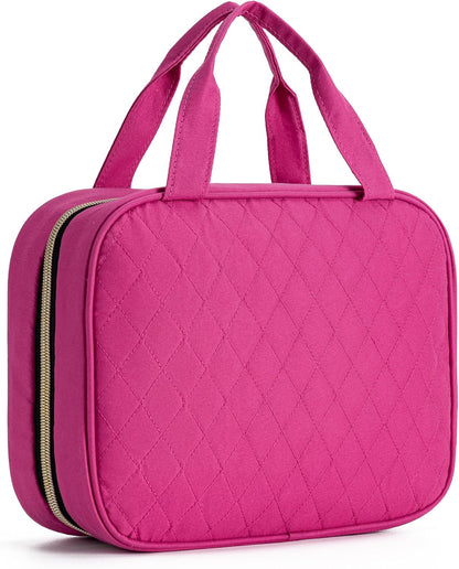Travel Toiletry Bag - Hanging Toiletry Bag for Women, Waterproof Makeup Cosmetic Bag Travel Organizer for Accessories, Shampoo, Full-size Container, Toiletries (Black)