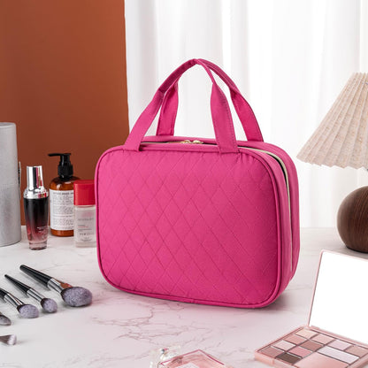 Travel Toiletry Bag - Hanging Toiletry Bag for Women, Waterproof Makeup Cosmetic Bag Travel Organizer for Accessories, Shampoo, Full-size Container, Toiletries (Black)