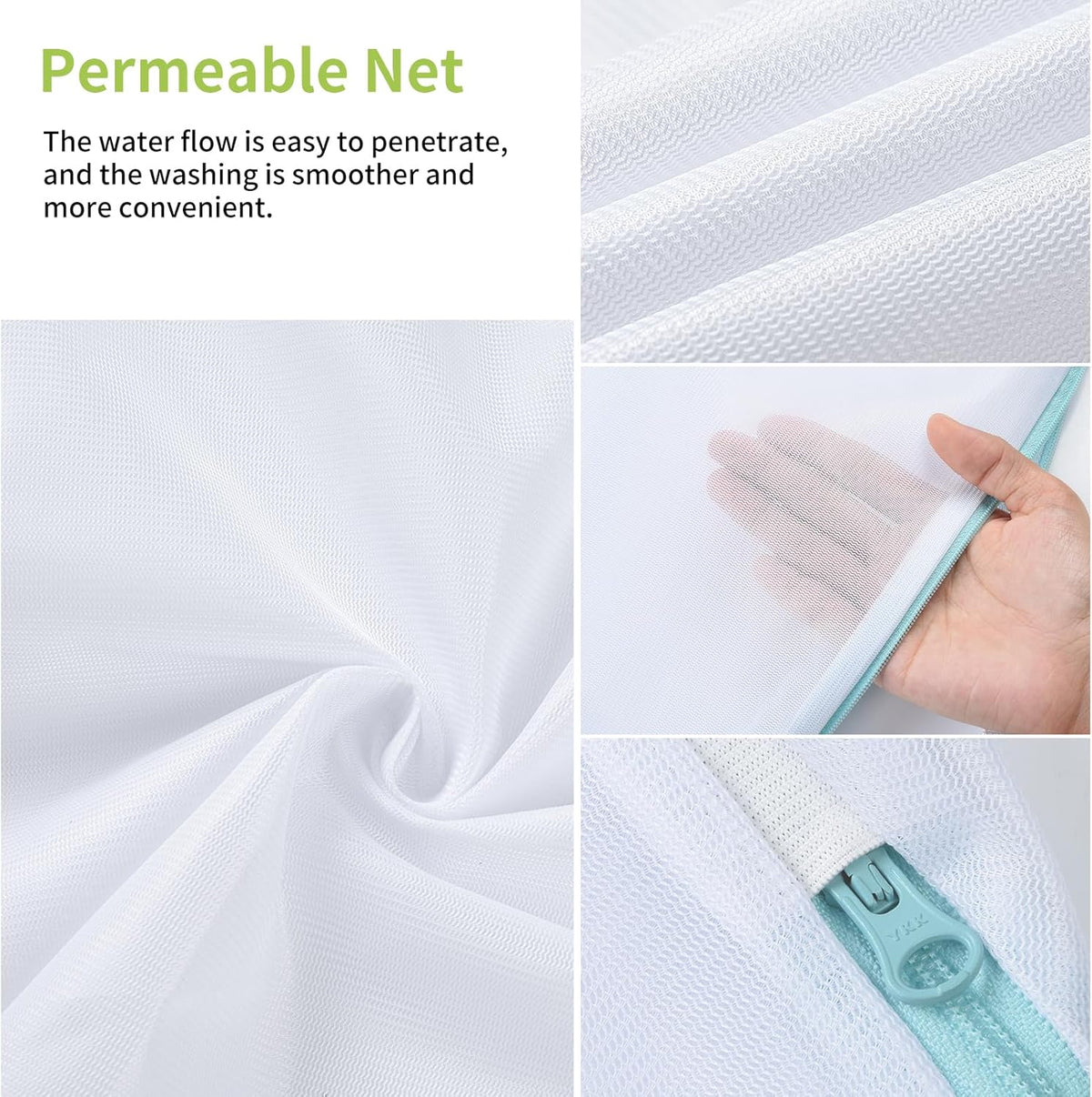2Pcs Small Mesh Laundry Bags 10x12 Inch, Don't Drying, White | Delicates Lingerie Bags Mesh Wash Bags Hanging Laundry Bag Sock Bra Underwear Storage, Melting 140-176℉