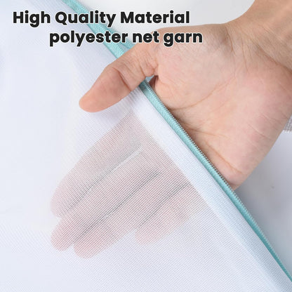 2Pcs Small Mesh Laundry Bags 10x12 Inch, Don't Drying, White | Delicates Lingerie Bags Mesh Wash Bags Hanging Laundry Bag Sock Bra Underwear Storage, Melting 140-176℉