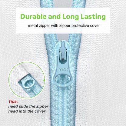 2Pcs Small Mesh Laundry Bags 10x12 Inch, Don't Drying, White | Delicates Lingerie Bags Mesh Wash Bags Hanging Laundry Bag Sock Bra Underwear Storage, Melting 140-176℉