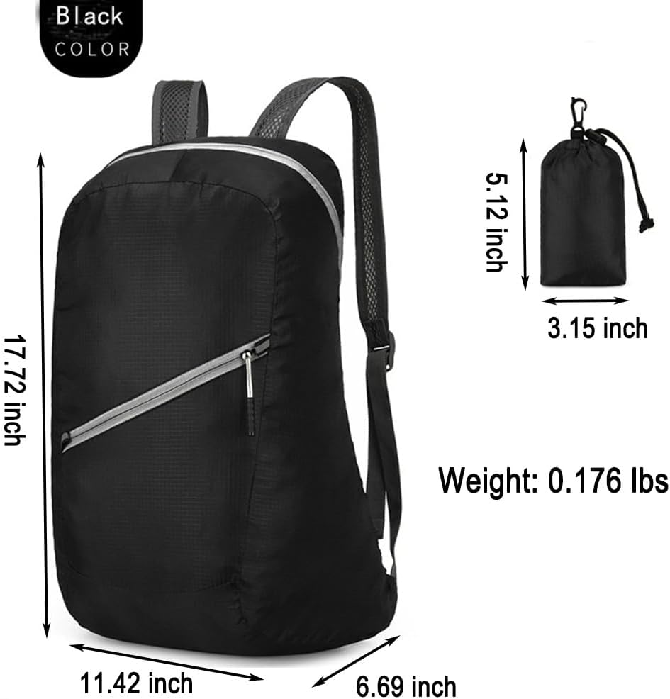 Foldable Backpack,Climbing Bag, Hiking Daypack,20L Lightweight Waterproof Travel Packable Rucksack for Men and Women