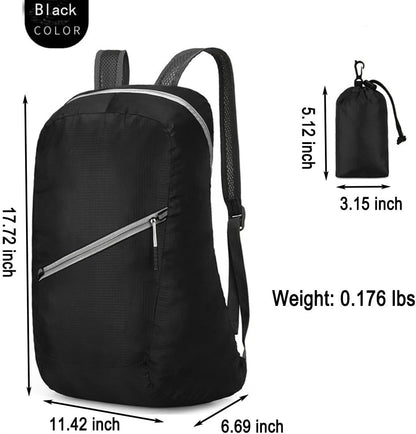 Foldable Backpack,Climbing Bag, Hiking Daypack,20L Lightweight Waterproof Travel Packable Rucksack for Men and Women