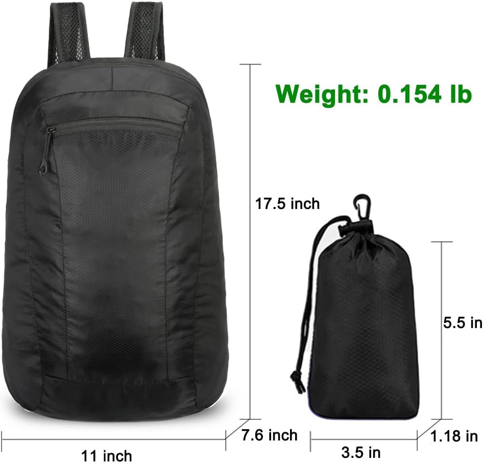 Foldable Backpack,Climbing Bag, Hiking Daypack,20L Lightweight Waterproof Travel Packable Rucksack for Men and Women