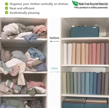 7 Pcs PLIIO Medium Filers, Foldable Clothes Organizer, Space-Saving Closet and Suitcase solution, Wrinkle-Free Storage Solution for Home and Travel, Wardrobe Organizer and Clothes Folder