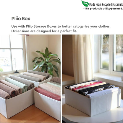 7 Pcs PLIIO Medium Filers, Foldable Clothes Organizer, Space-Saving Closet and Suitcase solution, Wrinkle-Free Storage Solution for Home and Travel, Wardrobe Organizer and Clothes Folder