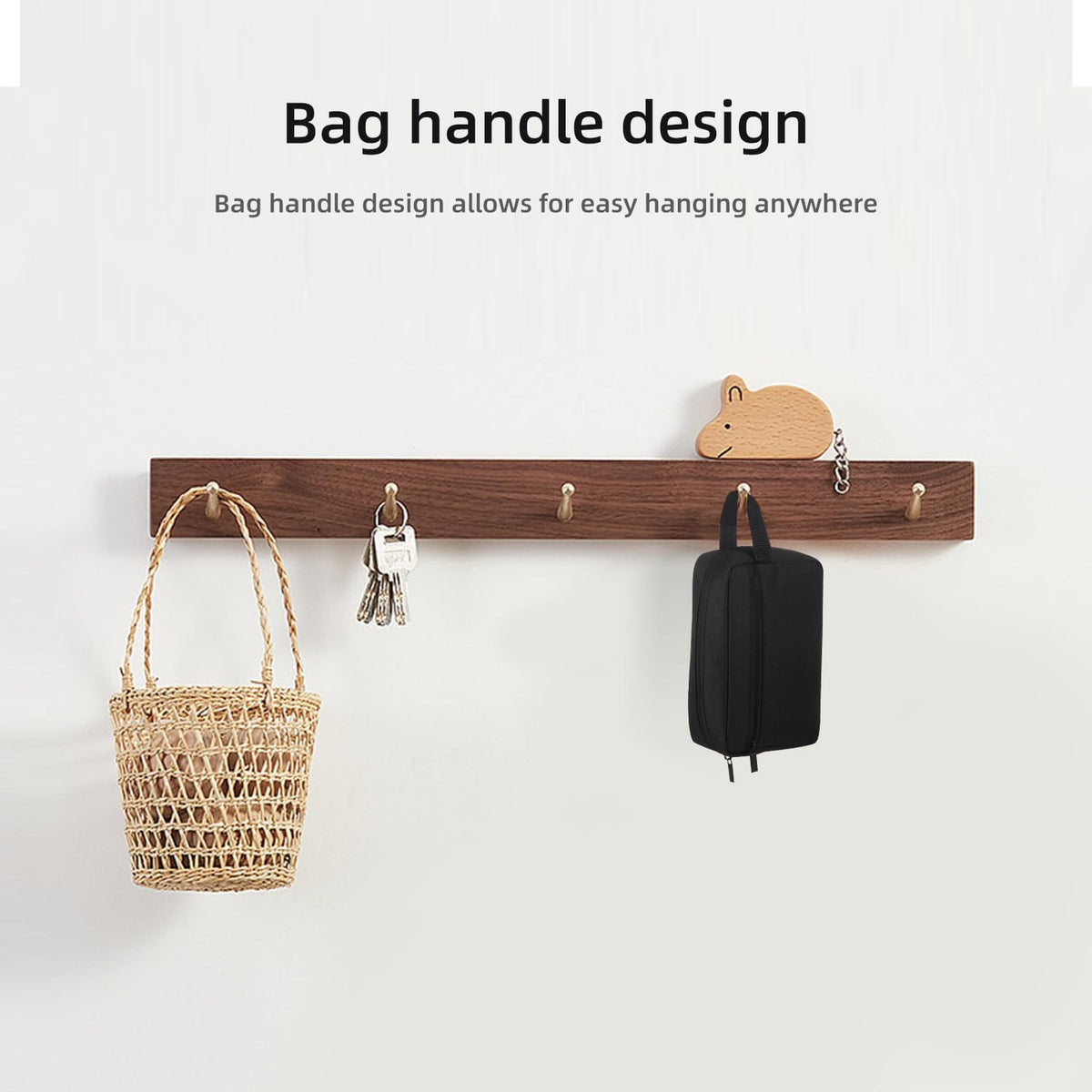 Travel Toiletry bag Toiletry bag for women men Hanging Cosmetic bag Travel accessories for Women Men (Black)