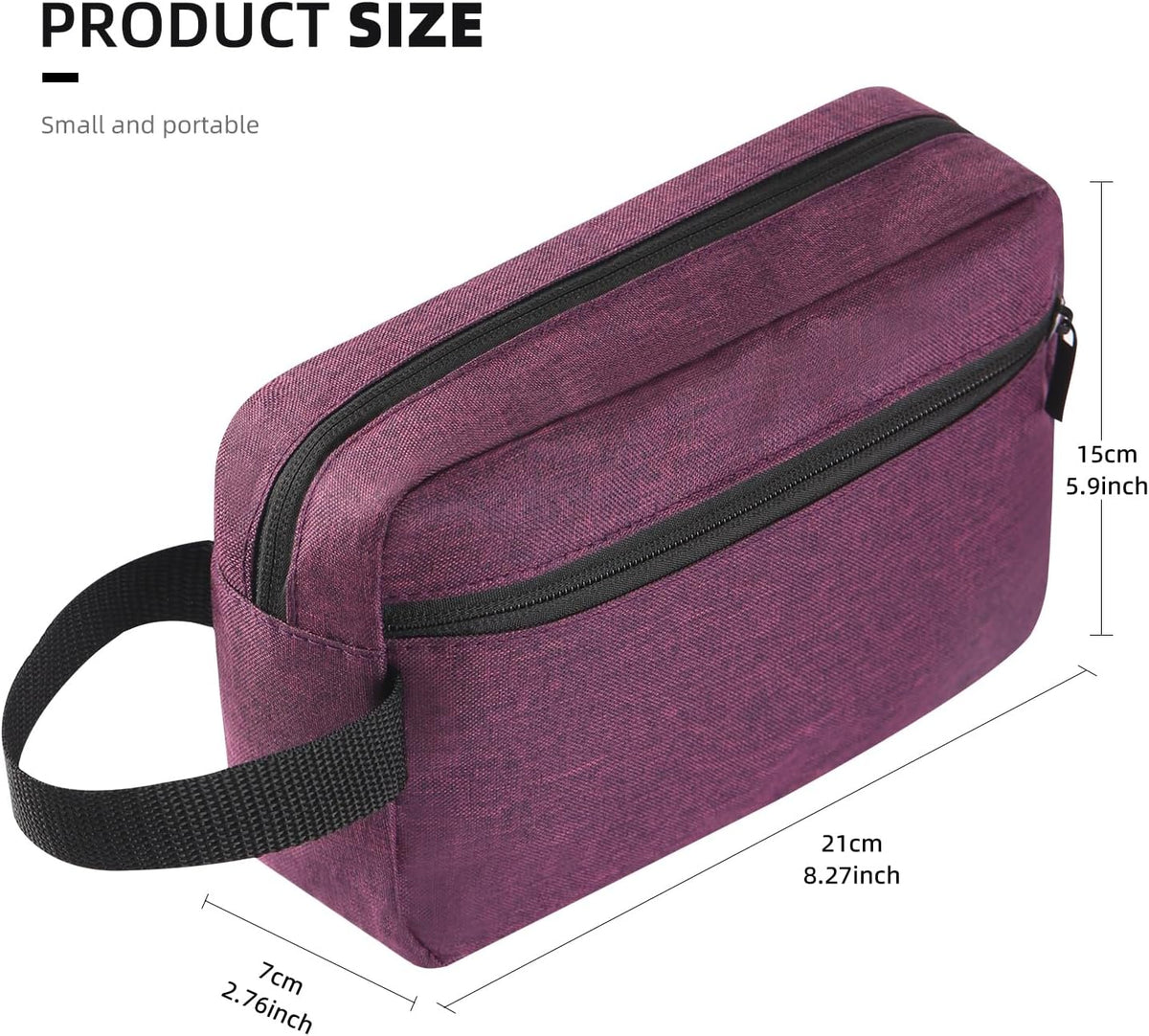 Travel Toiletry bag Toiletry bag for women men Hanging Cosmetic bag Travel accessories for Women Men (Black)