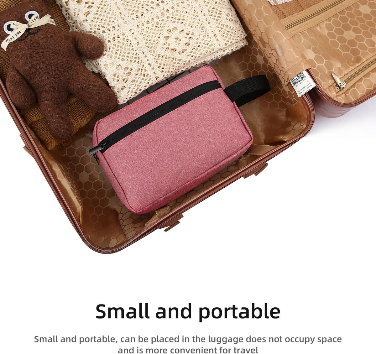 Travel Toiletry bag Toiletry bag for women men Hanging Cosmetic bag Travel accessories for Women Men (Black)