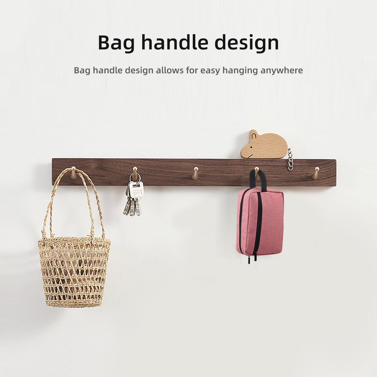 Travel Toiletry bag Toiletry bag for women men Hanging Cosmetic bag Travel accessories for Women Men (Black)