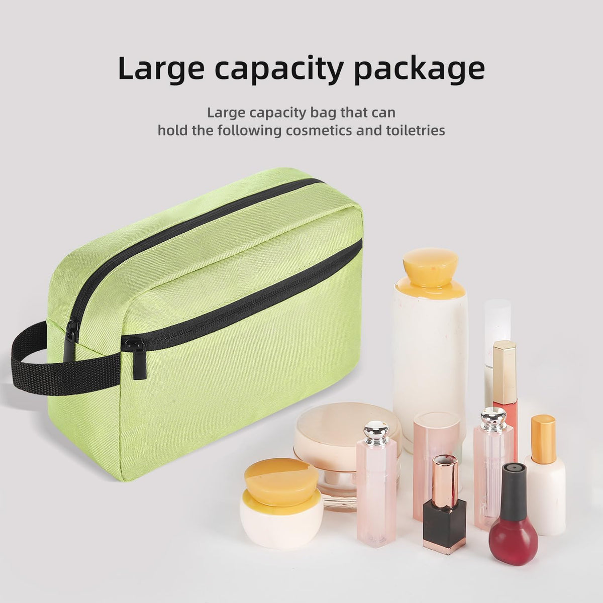 Travel Toiletry bag Toiletry bag for women men Hanging Cosmetic bag Travel accessories for Women Men (Black)
