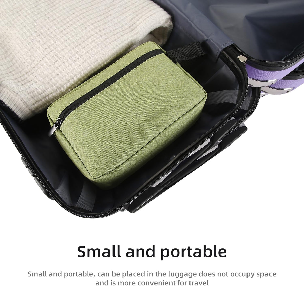 Travel Toiletry bag Toiletry bag for women men Hanging Cosmetic bag Travel accessories for Women Men (Black)