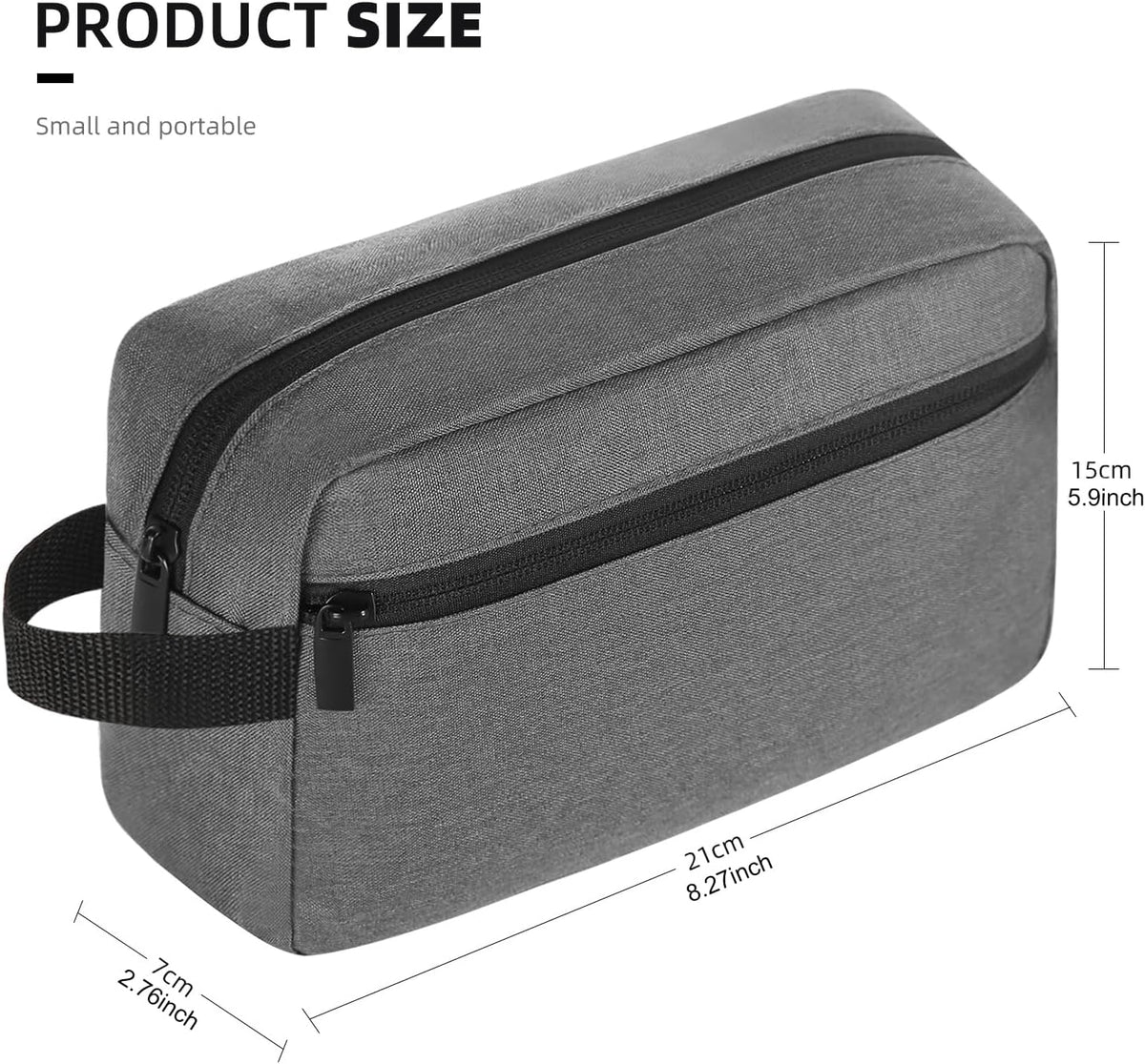 Travel Toiletry bag Toiletry bag for women men Hanging Cosmetic bag Travel accessories for Women Men (Black)