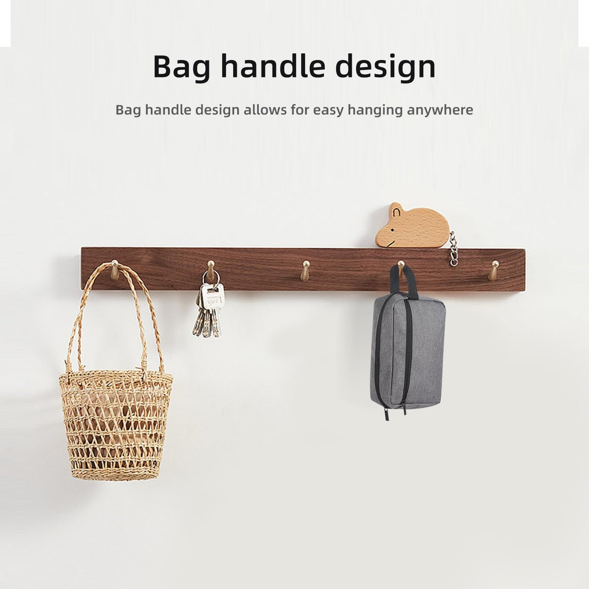 Travel Toiletry bag Toiletry bag for women men Hanging Cosmetic bag Travel accessories for Women Men (Black)