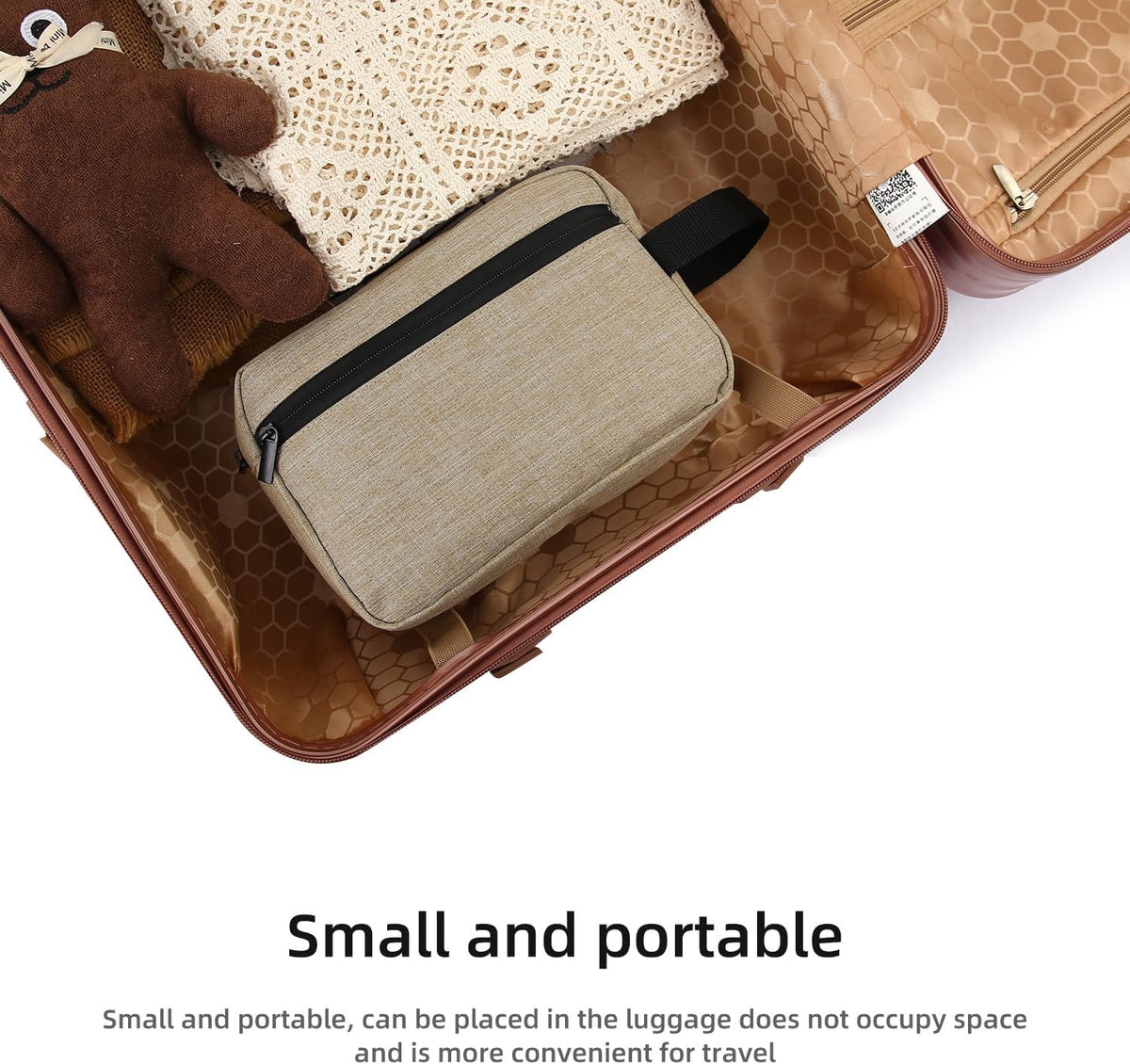 Travel Toiletry bag Toiletry bag for women men Hanging Cosmetic bag Travel accessories for Women Men (Black)