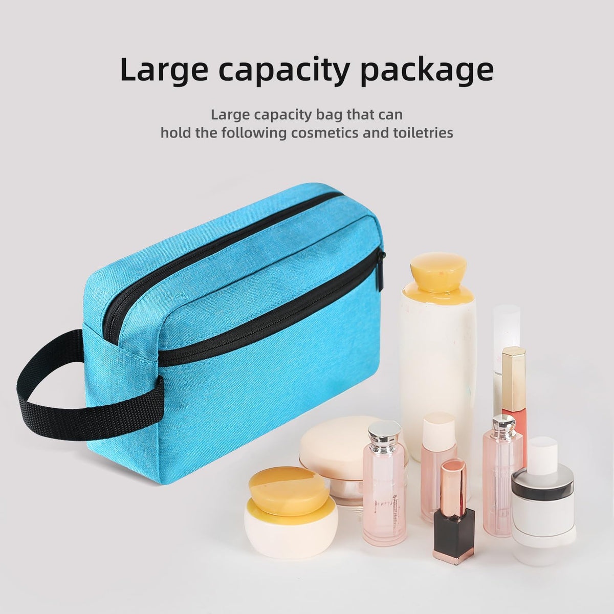 Travel Toiletry bag Toiletry bag for women men Hanging Cosmetic bag Travel accessories for Women Men (Black)