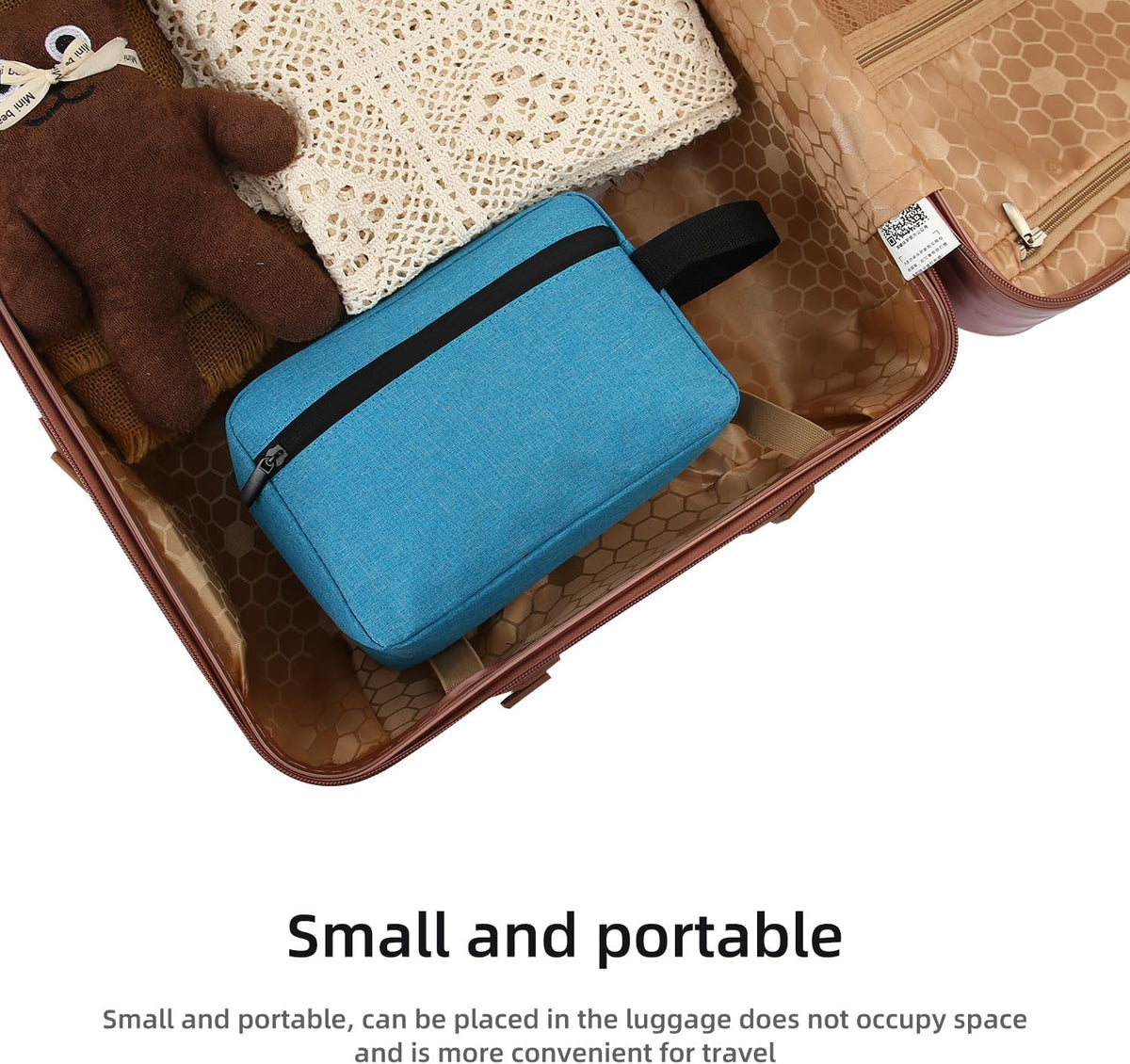 Travel Toiletry bag Toiletry bag for women men Hanging Cosmetic bag Travel accessories for Women Men (Black)