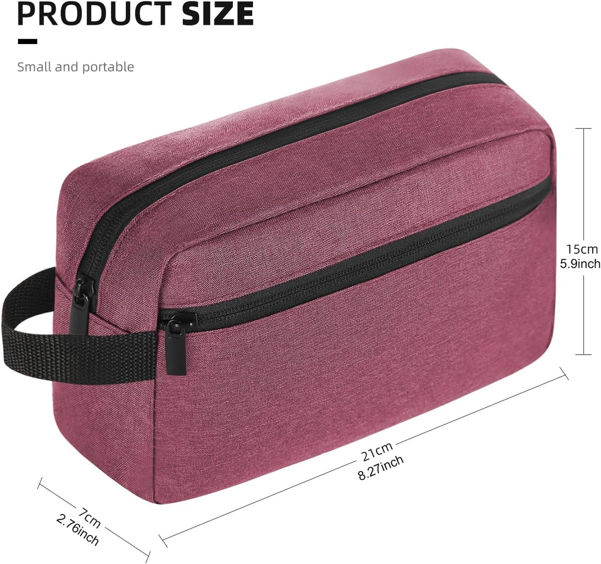 Travel Toiletry bag Toiletry bag for women men Hanging Cosmetic bag Travel accessories for Women Men (Black)