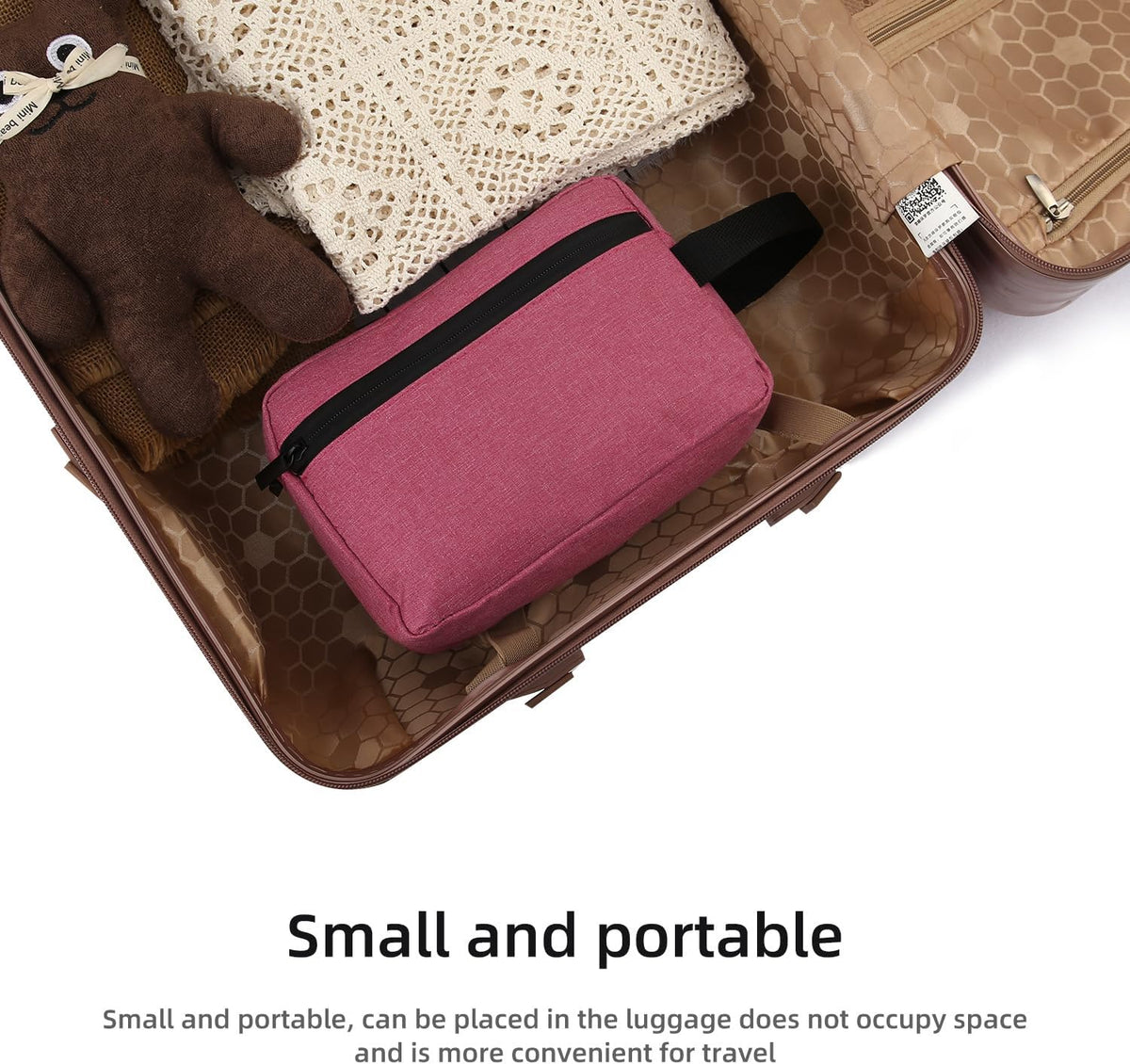Travel Toiletry bag Toiletry bag for women men Hanging Cosmetic bag Travel accessories for Women Men (Black)