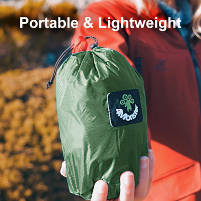 Hiking Daypack,2 in 1 Water Resistant Lightweight Backpack,Portable Fanny Pack Waist Pack for Travel Camping Outdoor (32L, Army Green)