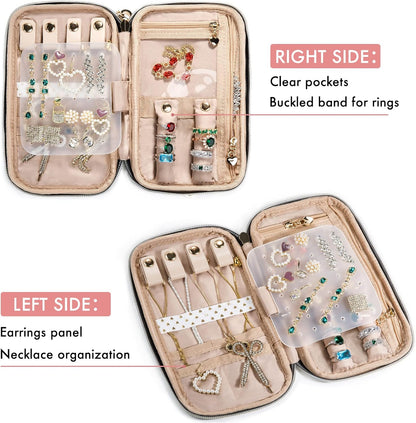 Travel Jewelry Organizer Case, Jewelry Travel Bags for Women, Large Capacity Travel Jewelry Case for Tangle-Free Earrings, Necklaces, Rings Storage, Travel Accessories,Teal