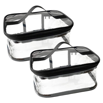 Toiletry Bag Makeup Cosmetic Clear Bag Portable Waterproof Transparent Travel Storage Green