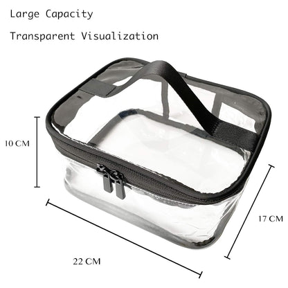 Toiletry Bag Makeup Cosmetic Clear Bag Portable Waterproof Transparent Travel Storage Green