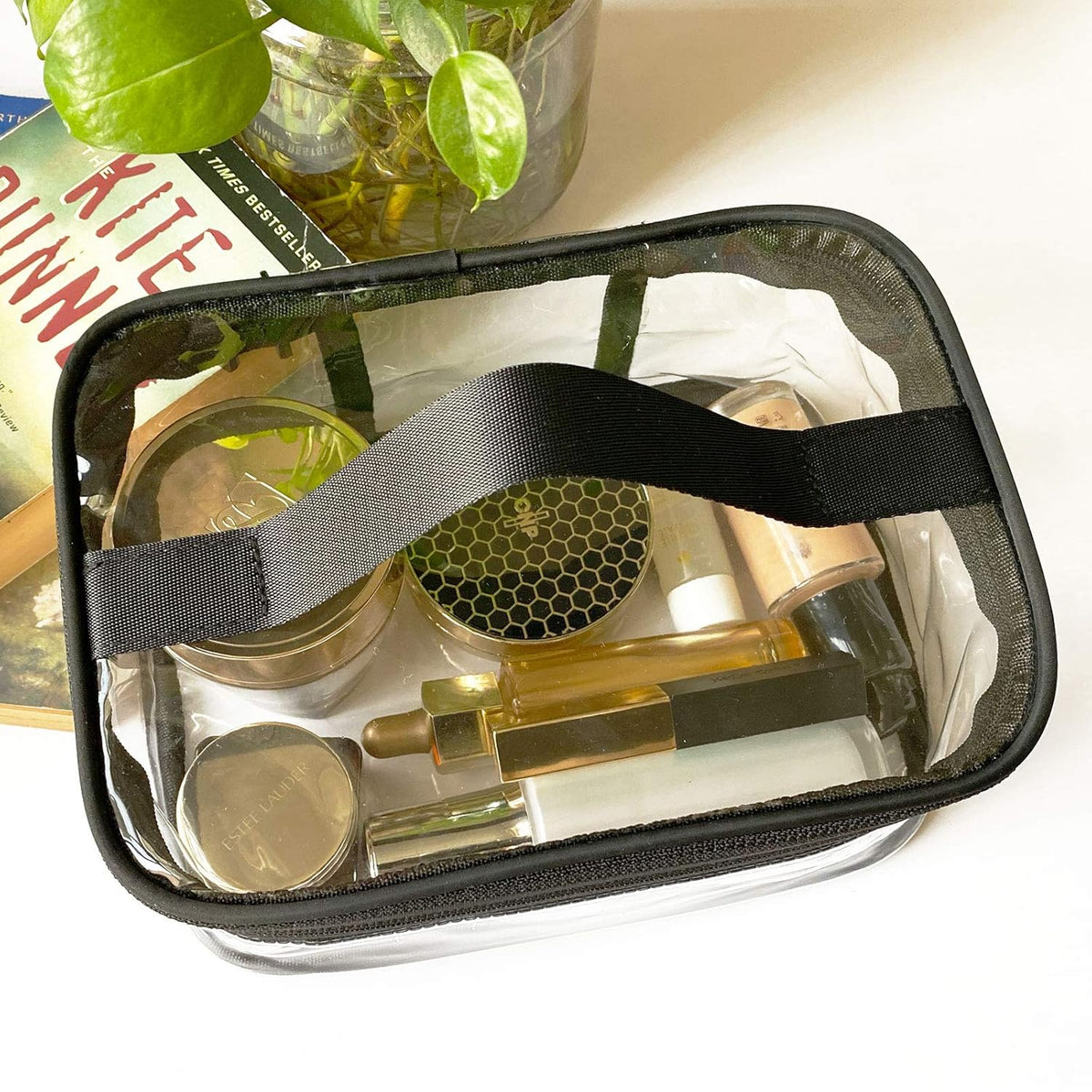 Toiletry Bag Makeup Cosmetic Clear Bag Portable Waterproof Transparent Travel Storage Green