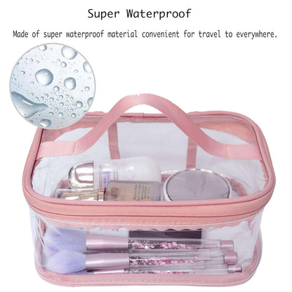 Toiletry Bag Makeup Cosmetic Clear Bag Portable Waterproof Transparent Travel Storage Green
